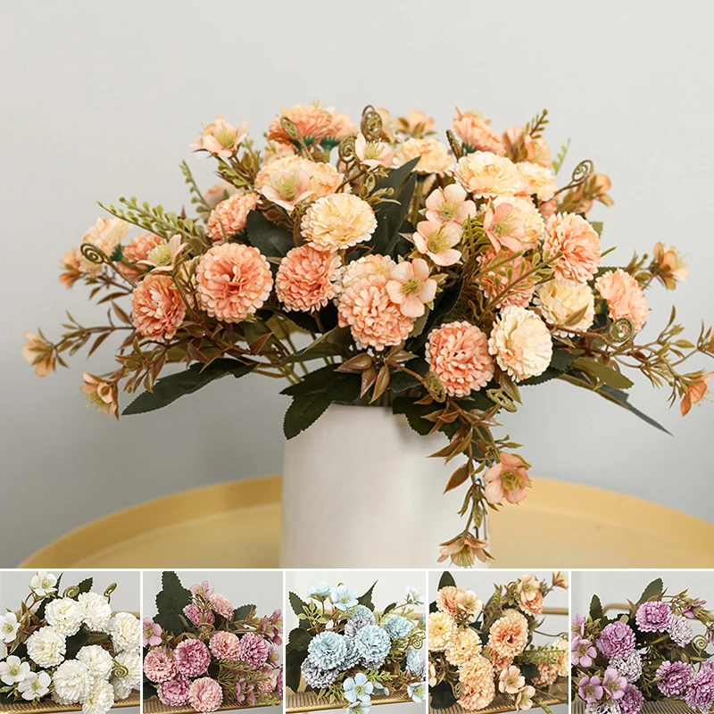 

Artificial Carnation Decorative Dried FlowersFlower 11 Flower Heads Wedding Bridal Bouquet Home Decoration