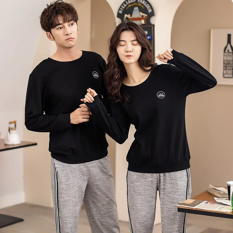 Новинка Женский комплект из 2 предметов ночное белье 100% хлопок пижамы длинный