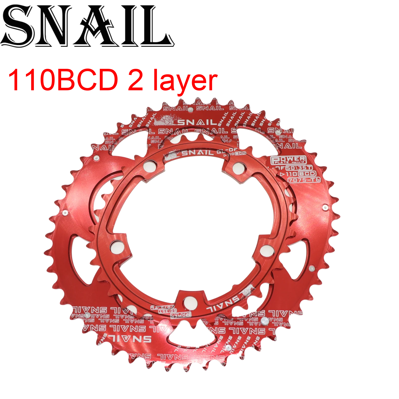 Snail 110 BCD двойная цепная цепь 2 слоя скорости овальная 50t 35T для Shimano Велоспорт дорожный складной велосипед Сверхлегкая зубная пластина