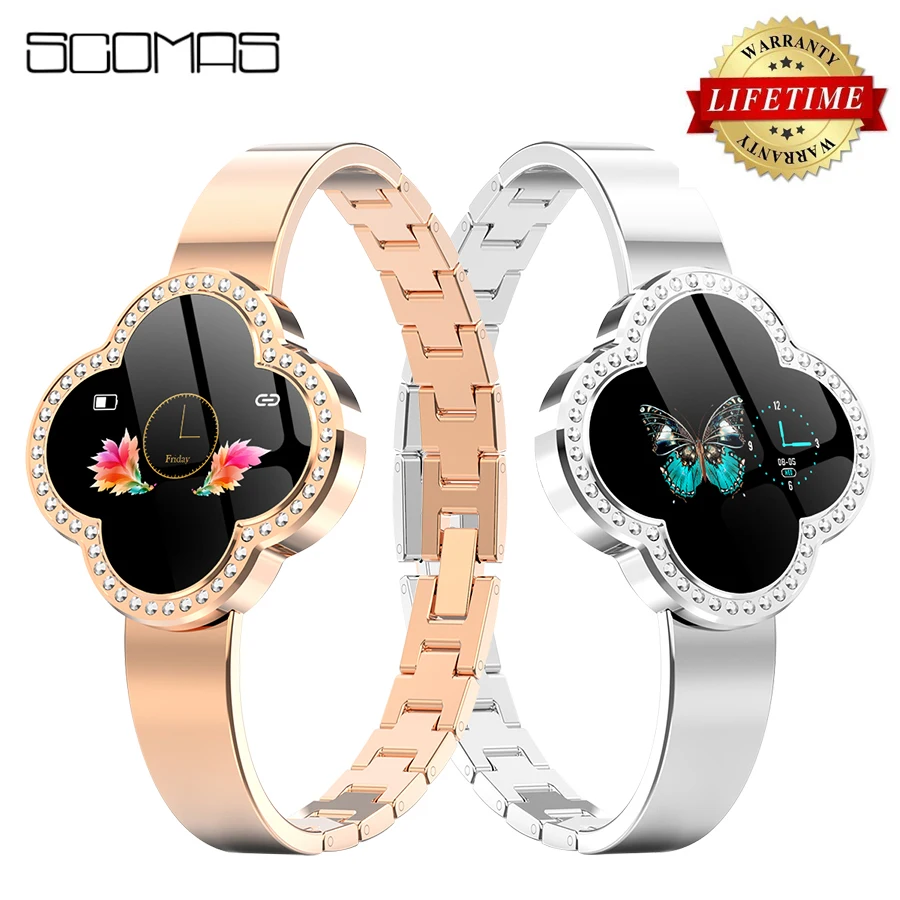SCOMAS Смарт часы для женщин IP67 Водонепроницаемый сердечного ритма крови Давление
