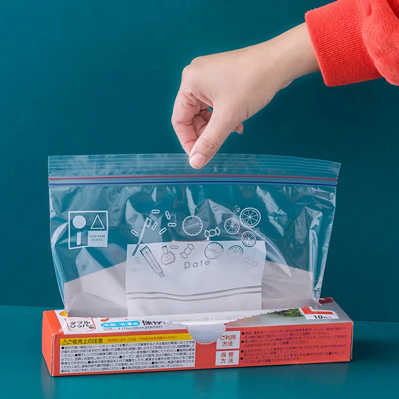 

Self-sealing Household Plastic Sealed Bag Fresh Food Packaging Bag Thickened Special Bag For Storage And Freezing Of Refrigetor
