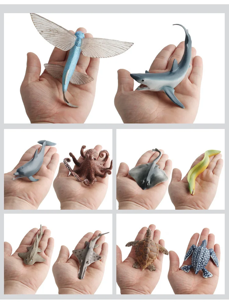 Новые реалистичные Подводные Животные фигурки животных Морская жизнь Акула кит