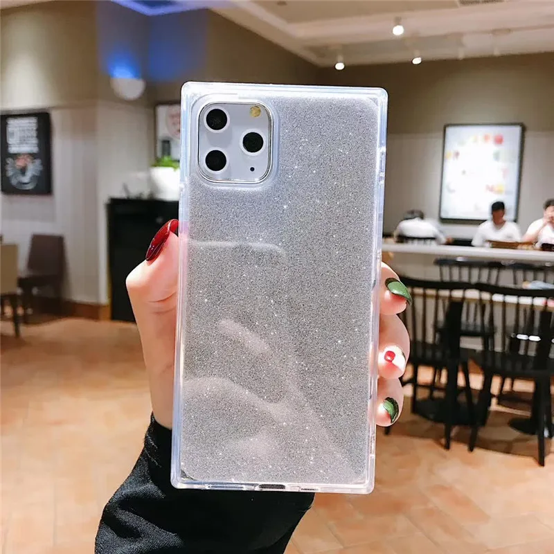 Lovebay квадратный Блестящий блестящий чехол для телефона iPhone 11 Pro X XR XS Max 6 6S 7 8 Plus