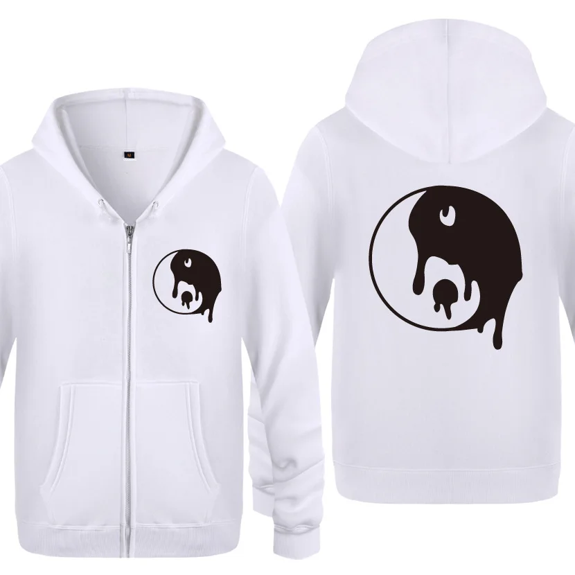 

Zipper Hoodies Men The Eight Trigrams Mens Hoodie Hip Hop Fleece Long Sleeve Men's Jacket Sweatshirt Skateboard Oversized Coat