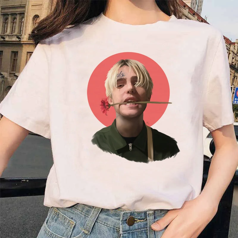 90s Графический Lil футболка с глазом Harajuku Хип-хоп футболки для женщин Cry Baby Ullzang модная футболка для мальчиков Топ-безрукавка в уличном стиле для женщин - Цвет: 5600