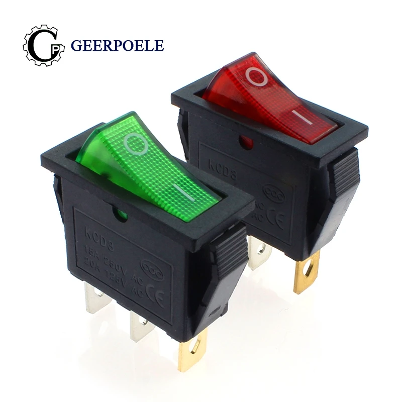 250V 15A Boat KCD3 On Off 3 Pin/2 Pin Rocker Switch Power Interruptor Luz Accessories Schakelaar Barco Schalter Conmutador - купить по