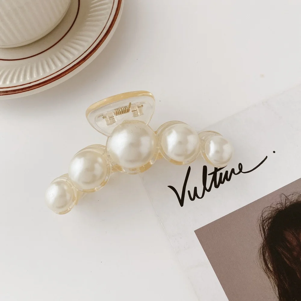 

Korean Fashion New Pearl Hair Clips Set For Women 2021 Trend Simple Cross Hair Accessories Jewelry Cute Hair Clips Wholesale