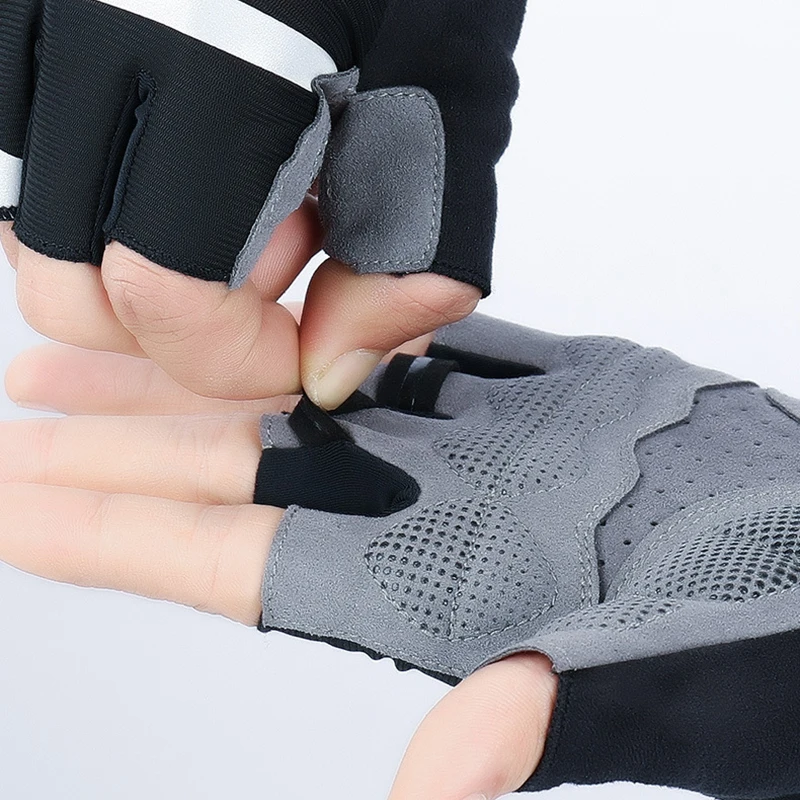 Дышащие велосипедные перчатки WHEEL UP с открытыми пальцами для фитнеса мужские