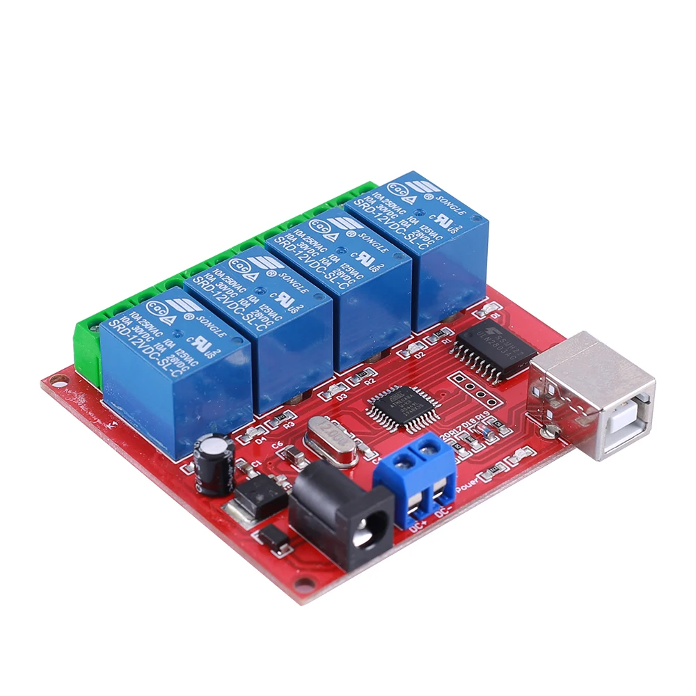 DC 12V 4Bit переключатель USB контроллер 4CH триггерный релейный модуль 4 канальный