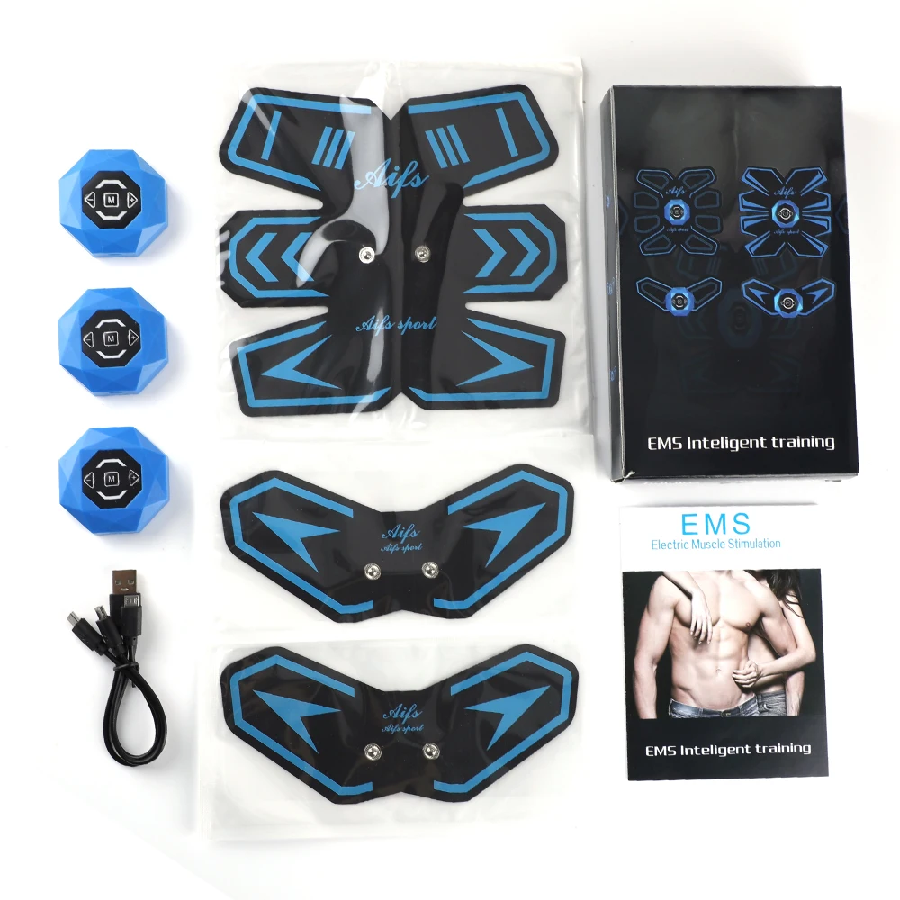 

EMS Abs Trainer Muscle Stimulator Household Fitness Training Equipment Exercise for Abs/Arm/Leg Gym Workout Men Women