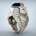 Женское кольцо Milangirl, с голубым кубическим цирконием, стразы кольцо с фигуркой попугая, украшенное микро-птичкой, готическое Ювелирное Украшение для вечевечерние, подарок
