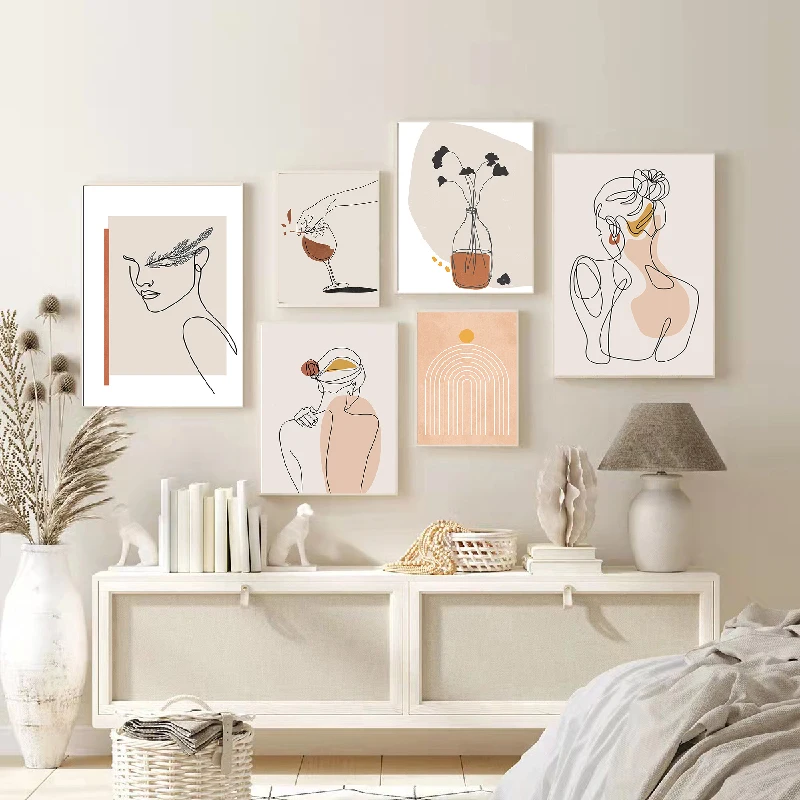 

Абстрактная Минималистичная фигурка в скандинавском стиле Современная фотография настенная Картина на холсте постер с принтом