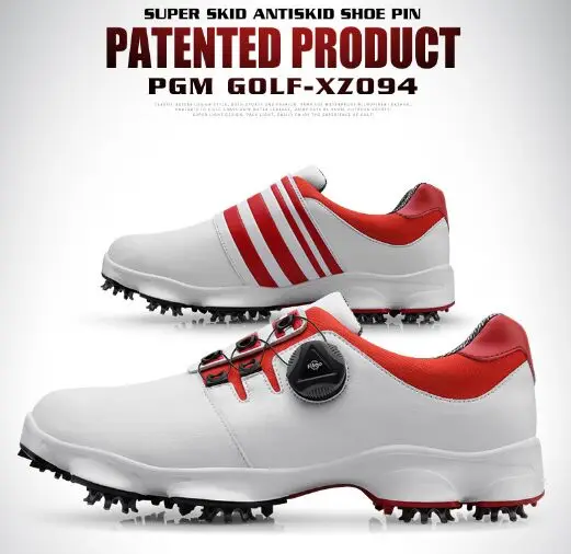 PGM Golf Men's Sneakers Rotating Lace Waterproof Non-slip Shoes Detachable Slip Studs and Fixed | Спорт и развлечения