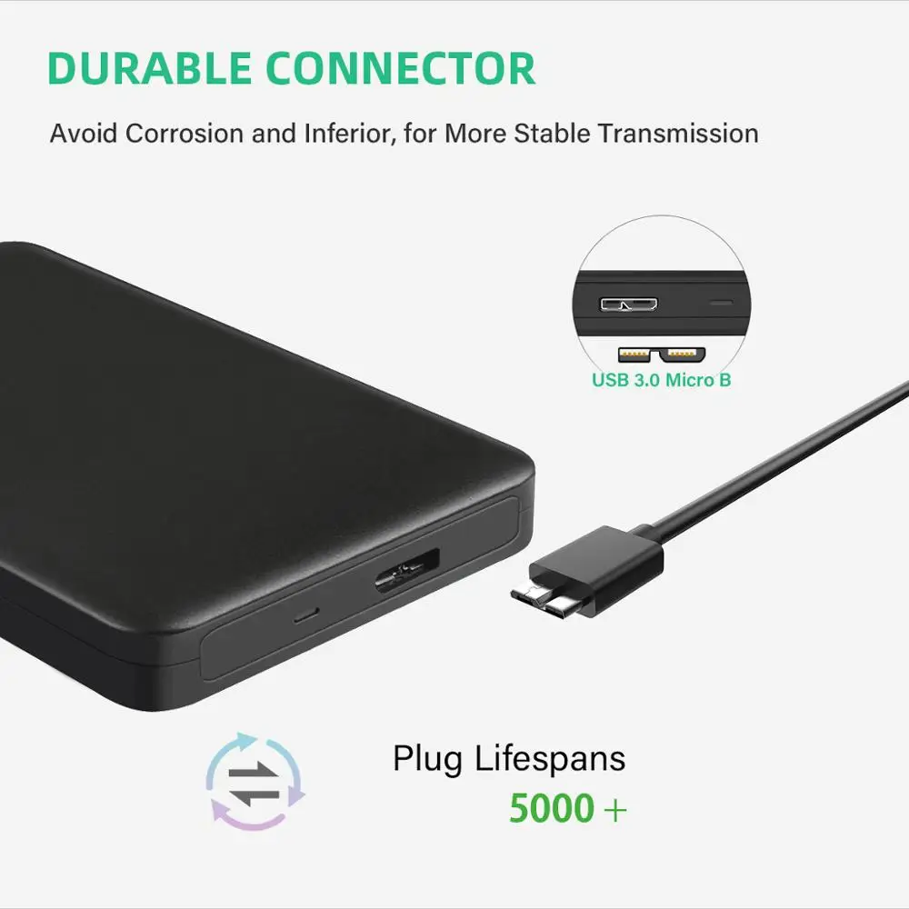 Кабель Type C к Micro B AMPCOM USB 3 1 type-C(Gen1 5 Гбит/с) 0 Micro-B внешнему жесткому диску кабель для