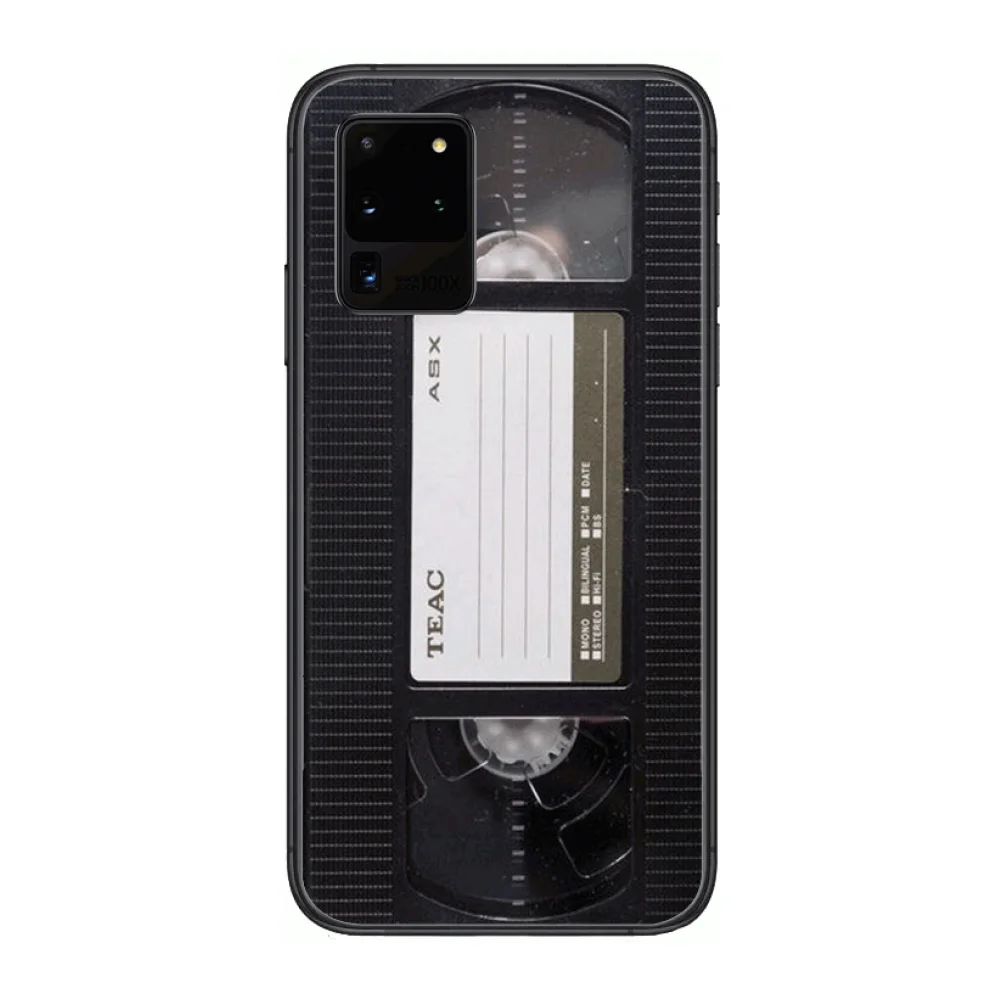 

Retro audio tape Phone cover hull For SamSung Galaxy S 6 7 8 9 10 20 Plus Edge E 5G Lite Ultra black soft bumper