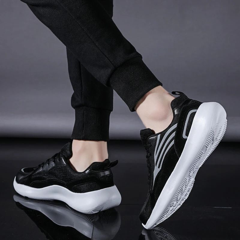 

Sports Men's Shoes Spring New All-match Casual Low-top Shoes Mesh Breathable Wicking Single Shoes Wear-resistant Flat Shoes