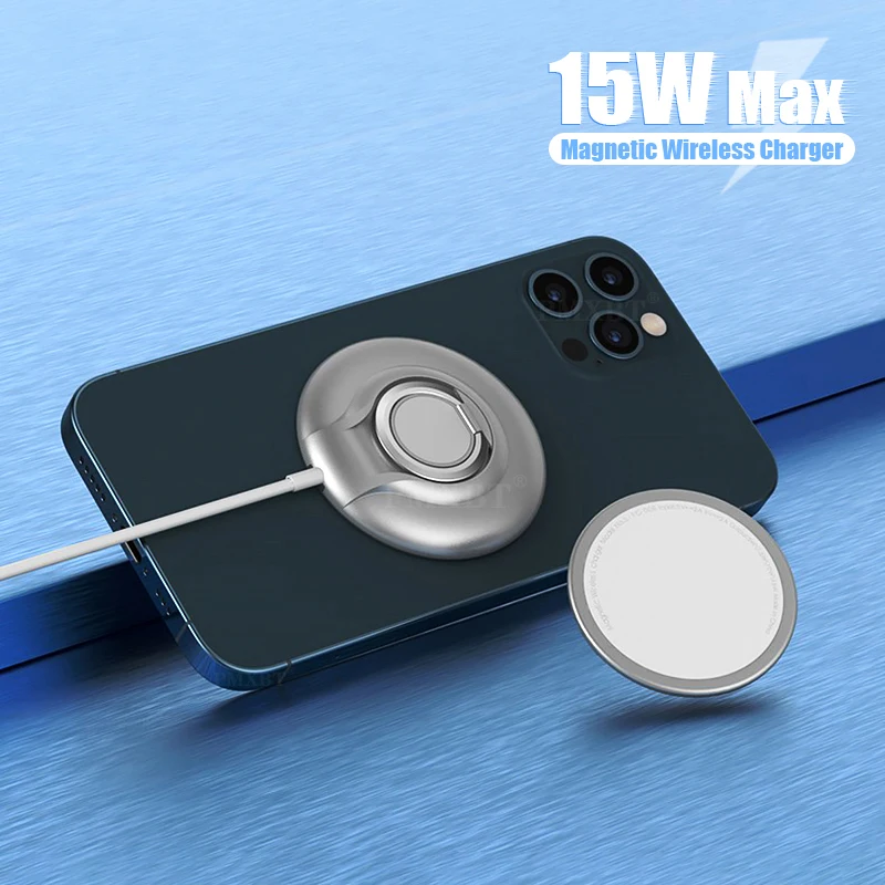 

Магнитное Беспроводное зарядное устройство с держателем для MagSafe iPhone 13 12 Pro Max QI Индукционная Быстрая зарядка