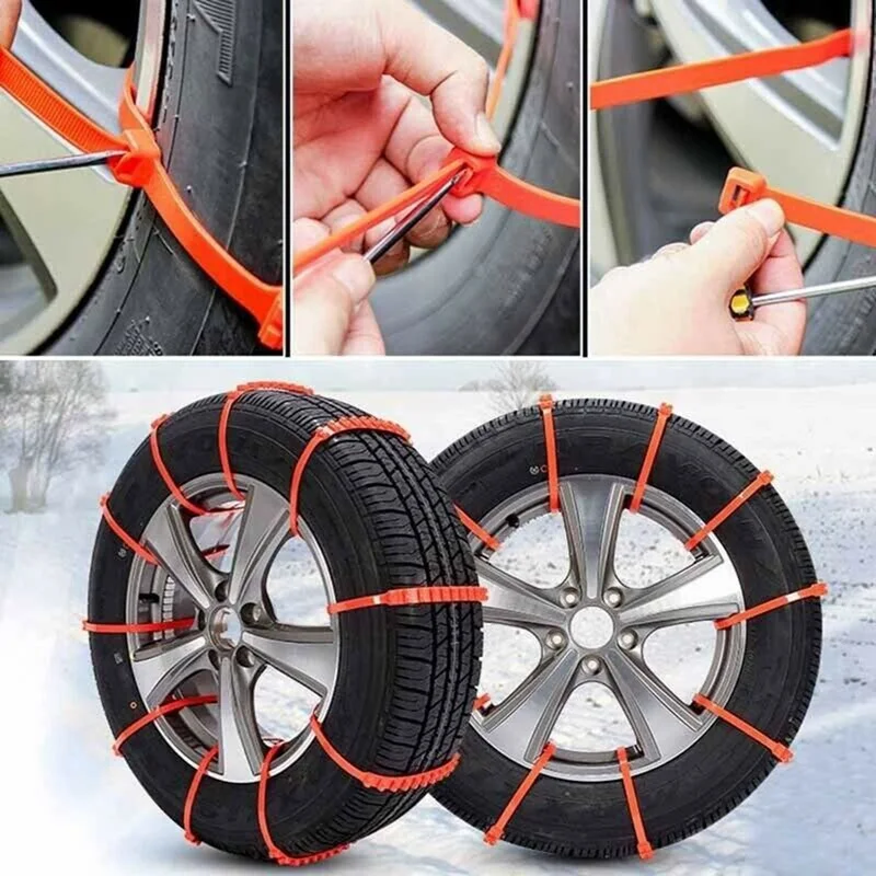 

1PC Car Wheel Anti Skid Chains Winter Snow Mud Outdoor Auto SUV Auto Truck Tire Cable Ties Safety Tyre Non Slip Nylon Chain
