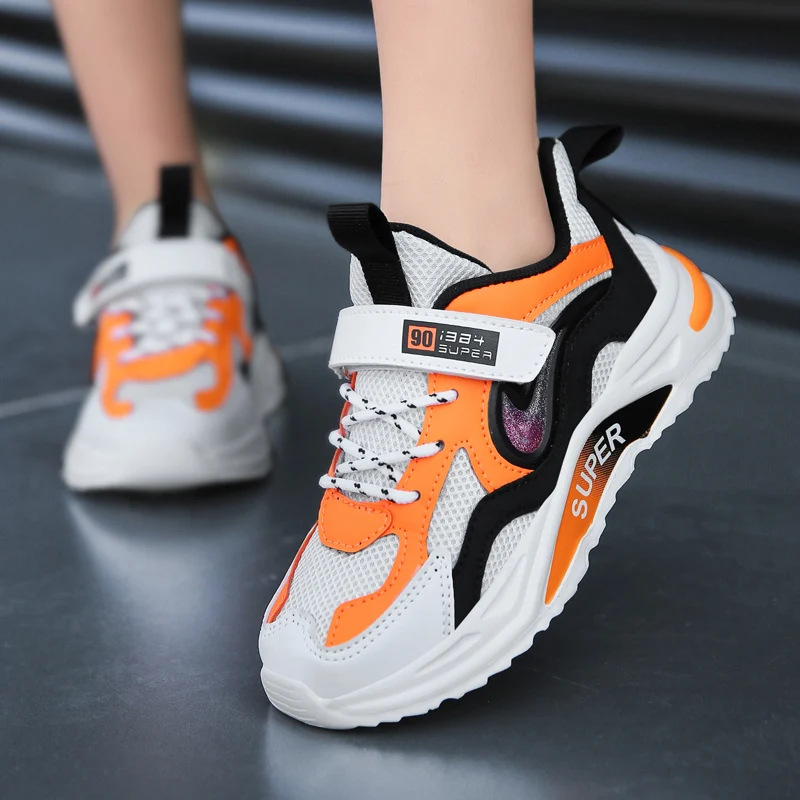 

2021 New Sneakers Child hook and loop fastener 2809 Footwear Outdoor Unisex Soft Bottom Running Kids Fashion Sports Shoes