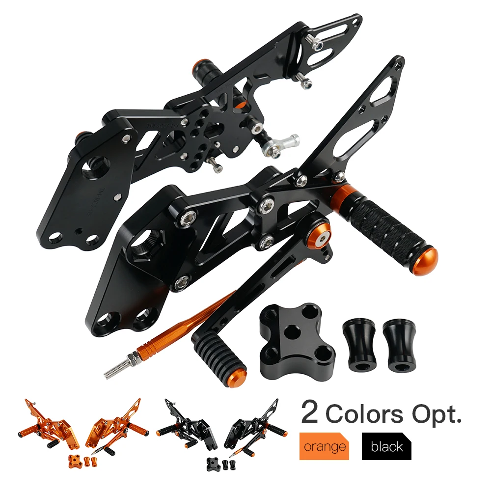 

Motorcycle Adjustable Rearset Footrests Foot Pegs Pedals Rear For KTM RC125 RC200 RC390 RC 125 200 390 2014-2020 2021 2019 2018