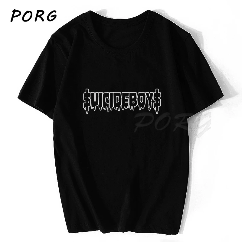 Футболка мужская с парнями из Suicideboys надписью $ uicideboy хлопковая тенниска в стиле