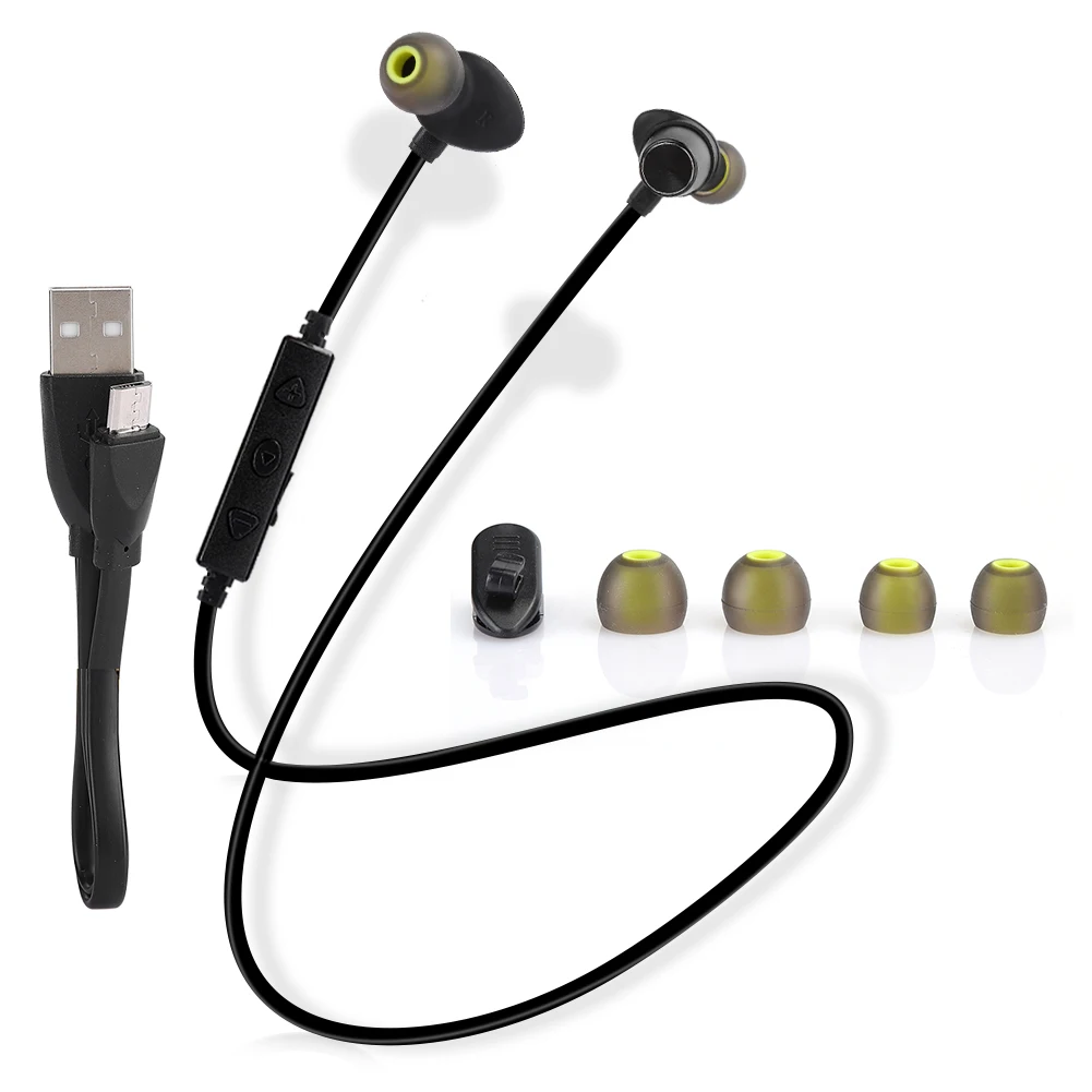 

WT30 Беспроводной шейным Bluetooth наушники спортивные металлический магнит музыки мобильный телефон расходные материалы