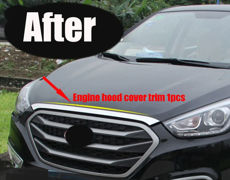 Для Hyundai IX35 2010 2011 2012 2013 2014 2015 аксессуары из нержавеющей стали Передняя решетка