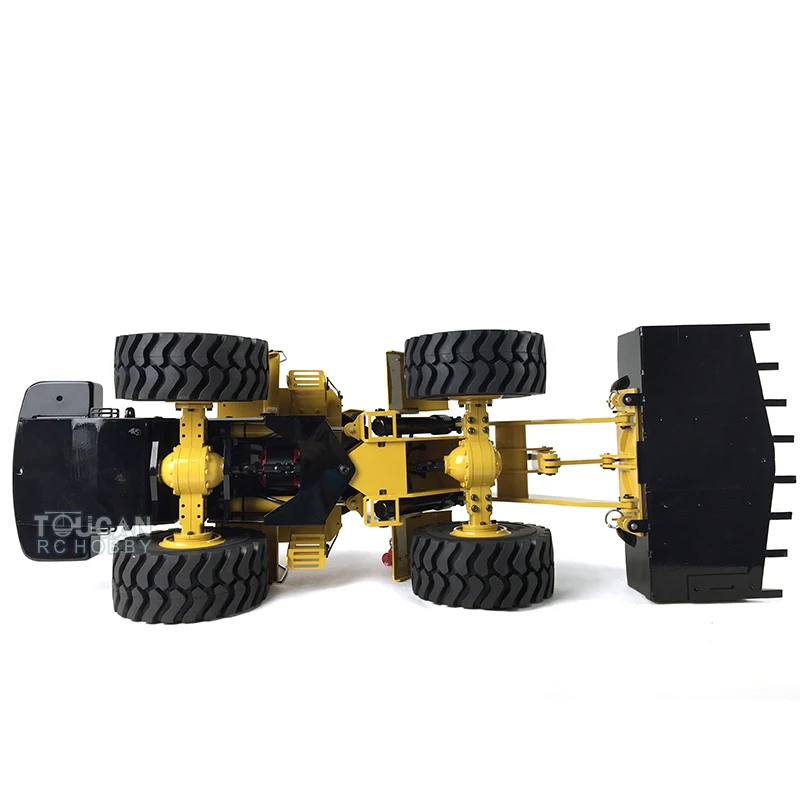 1/14 Metal Hydraulic RC Loader WA470 Model ESC Motor Servo Lights Sound Yellow Painted Refitted Truck Cat 980L TH18403 images - 6
