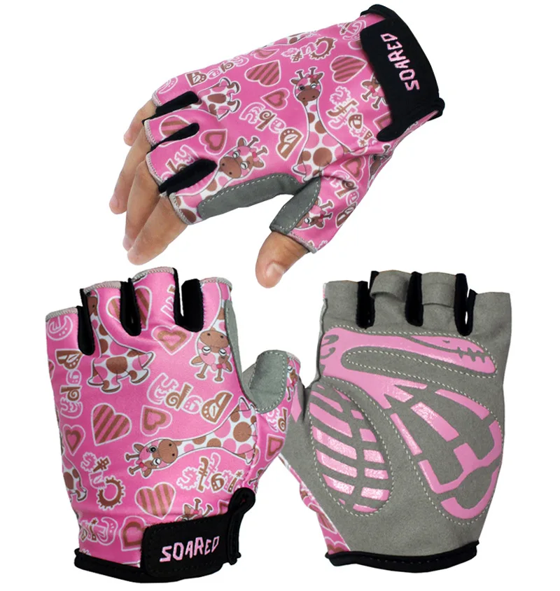 kids balance bike gloves bicycle cycling sports riding half finger glove short safety breathable comfort | Спорт и развлечения