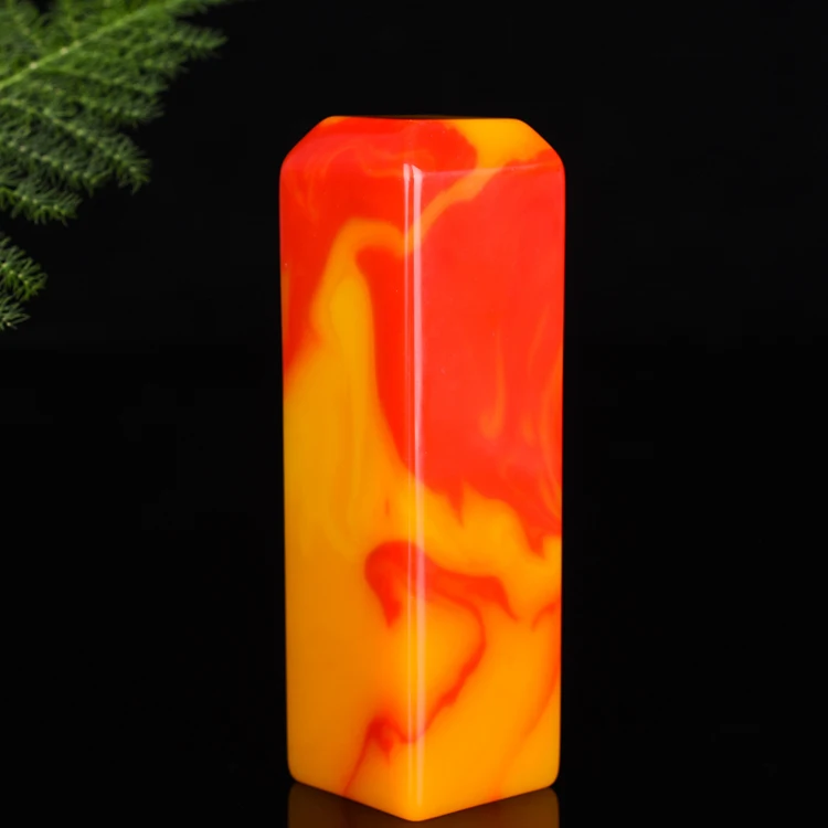 

Colorful Jade Calligraphy Engrave seal Pendant Necklace Jewellery Chinese Hand-Carved Relax Healing Women Man Luck Gift Amulet