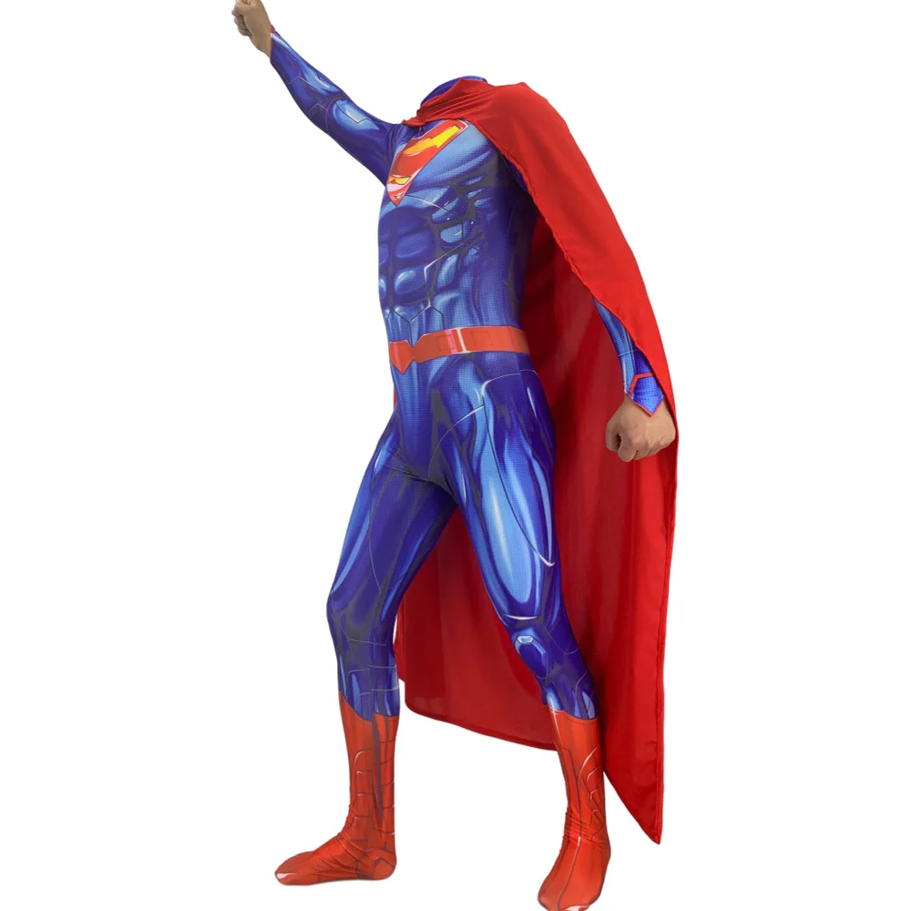 3D принтом super hero Человек карнавальный костюм супергерой Zentai боди комбинезоны