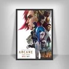 League Of Legends Arcane плакат в стиле аниме, фильм Холст художественные принты домашний декор настенная живопись (без рамки)