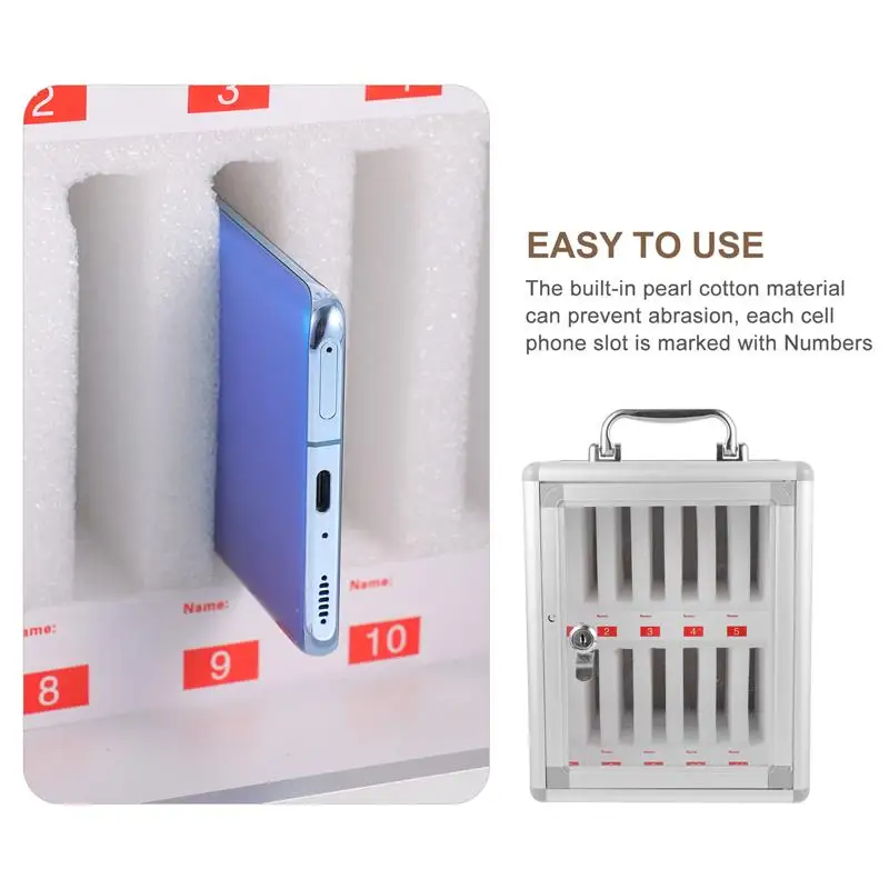 

Aluminum Alloy Cell Phones Storage Cabinet Pocket Chart Storage Locker Box