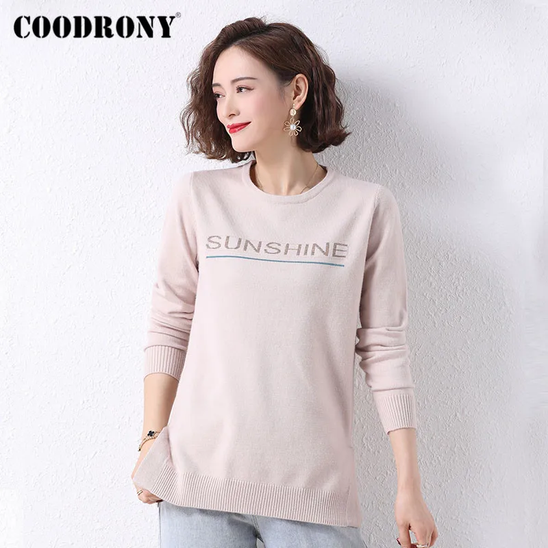 

COODRONY Brand 2021 Spring Autumn Casual Women Slim Thin Sweaters Streetwear Fashion Female Knitted Soft O-Neck Jumpers W1342