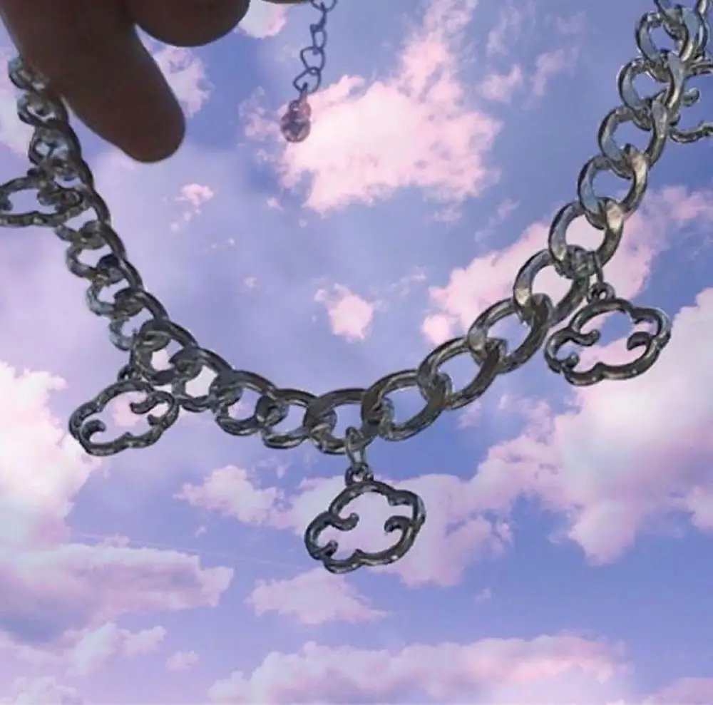 

Chic Cloud Hollow Out Pendant Necklace For Women Girl Punk Cute Harajuku Party Choker Necklace HiP Hop Statement Necklace Gifts