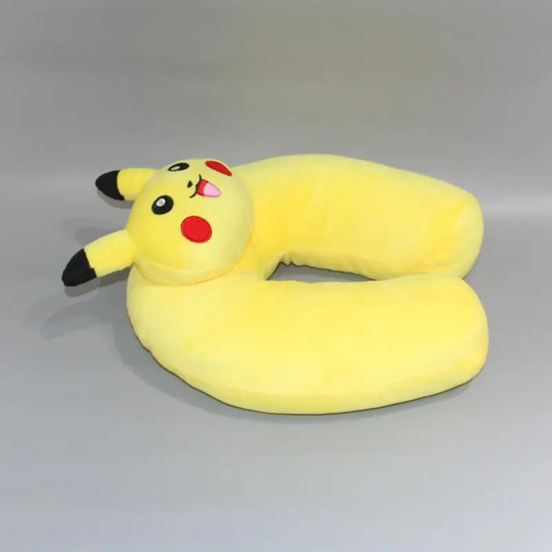 

KAWAII Pokemon Anime Movie Series Cute soft Pikachu U The shape pillow plush toy Ornaments BABY Boy girl Gift