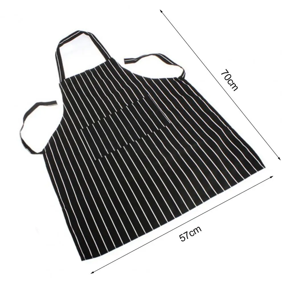 

Apron Striped with Pocket Unisex Plaid Long Cooking Apron for Catering
