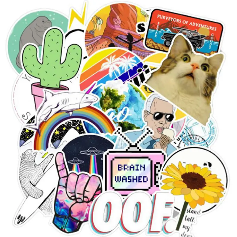 Водонепроницаемая аниме-наклейка для скейтборда 10/30/50 шт./упак. забавные стикеры