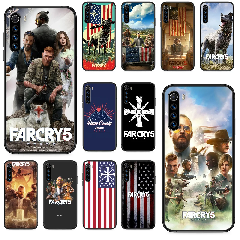 Чехол для телефона Far Cry 5 game Xiaomi Redmi Note 4A 4X 6 6A 7 7A 8 8A 4 5A 8T Plus Pro черный чехол