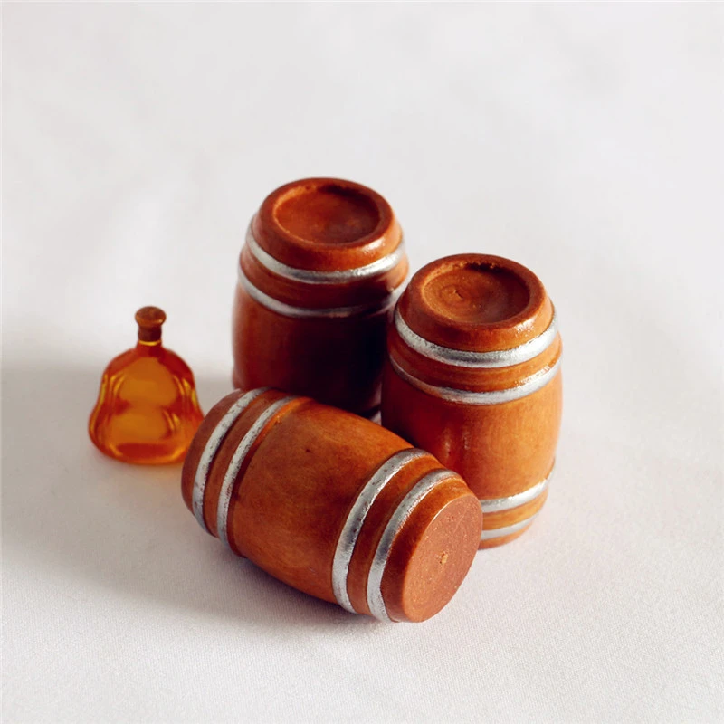 

Dollhouse Decoration Accessories, 1 PC 1/12 Dolls House Miniature Scene Model Wine Barrel Play Toy