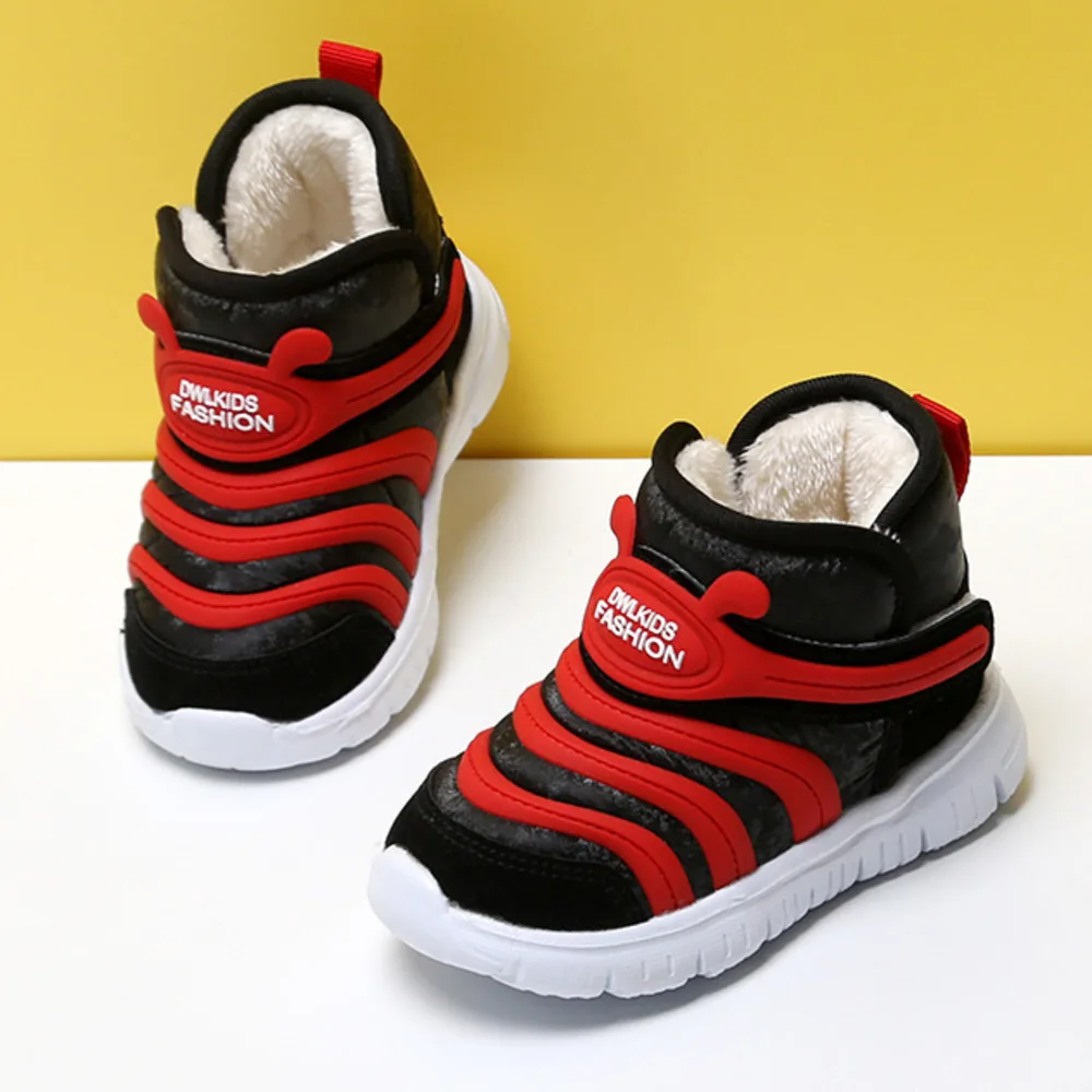 

New Winter Children's Cotton Shoes Caterpillar Warm Boys And Girls Comfortable Non Slip Thickened Warm Boots