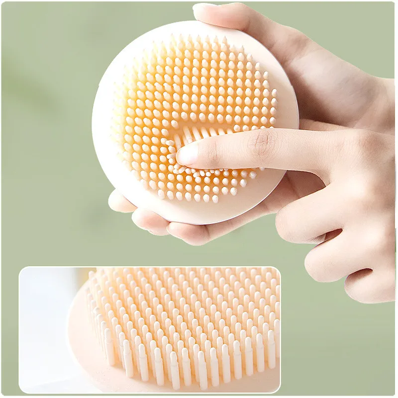 

1pcs Cute Baby Silicone Shampoo Brush Children's Bath Sponge Rubbing Massage Newborn Baby Shampoo Brush Cartoon Small Bath Brush