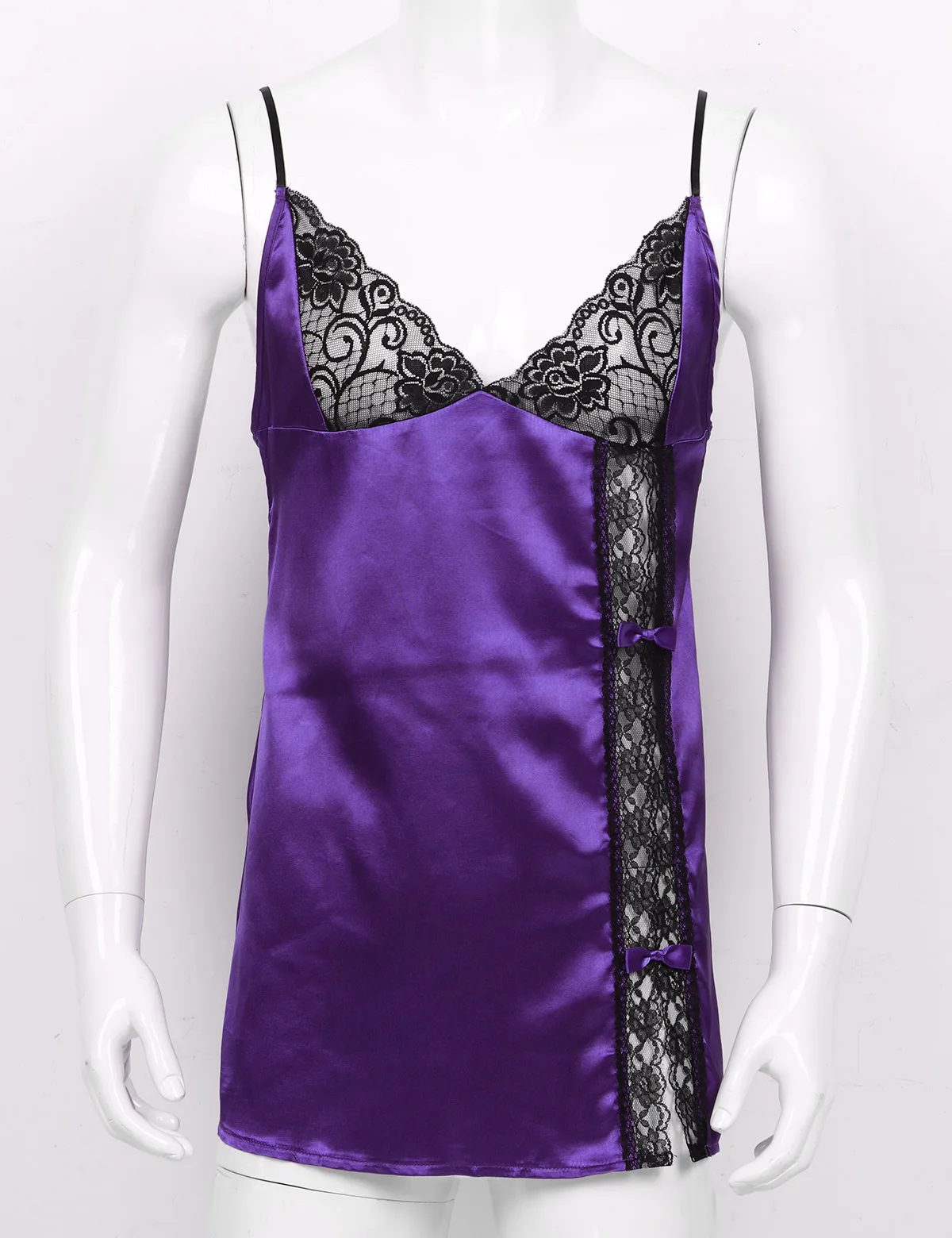 Мужское Шелковистое атласное сексуальное женское белье регулируемые бретельки