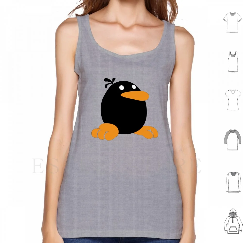 

Raven Tank Tops Vest Raven Raven Happy Paper Paper Black Simple