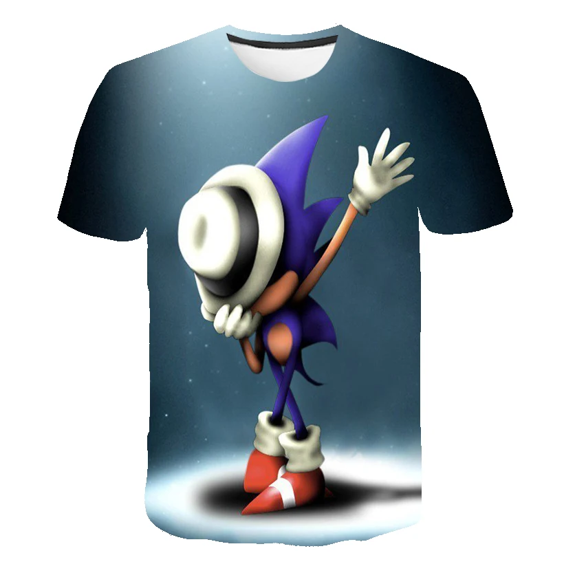 Kids 3D Cartoon sonic the hedgehog Print T-shirts Costume Boys T Shirt Girls Summer T-shirt Clothing Children Tee Tops Clothes | Мать и