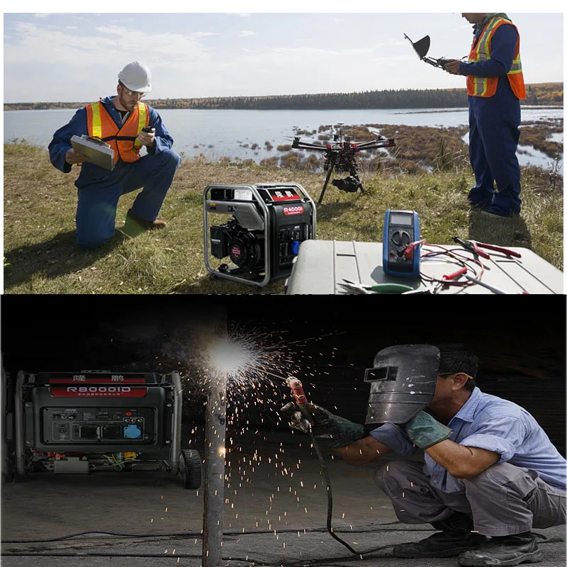 

Home 3200W Portable Generator Low Noise Gasoline Frequency Conversion 220V Power Generation RV Charge All Copper Motor