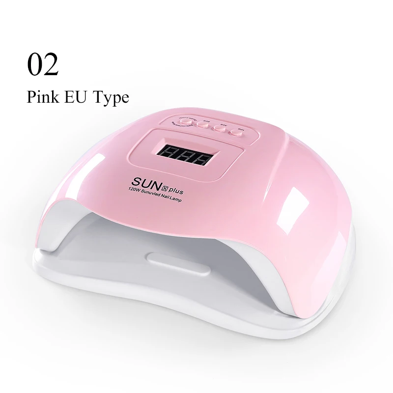Pink 120w EU Type От BORN PRETTY-светодиодная УФ-лампа для ногтей для сушки всех видов Гель-лак для ногтей 72/48/36/30/24/6W для ногтей Сушилка для ногтей Маникюр нейл-арта - Цвет: Pink 120w EU Type