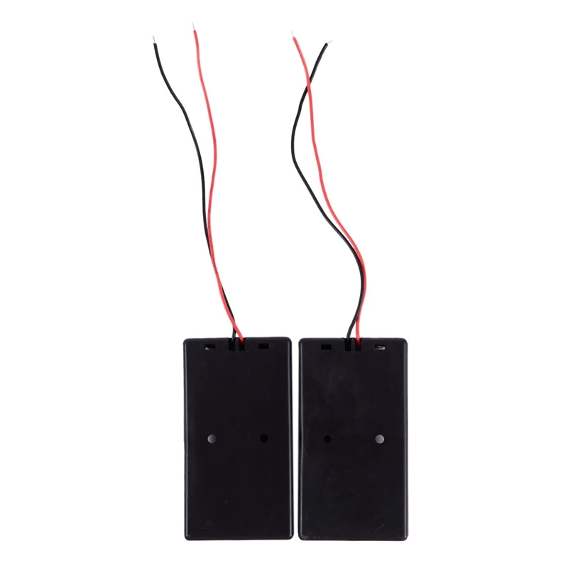 2 шт. Черный 2x18650 3 7 V Батарея держатель Чехол Коробка w проволочные выводы |