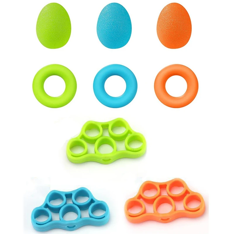 

9Pcs Grip Strength Trainer Grip Ball Hand Exercises,Forearm Wrist Strengthener Thumb Workout Therapy Finger Exerciser