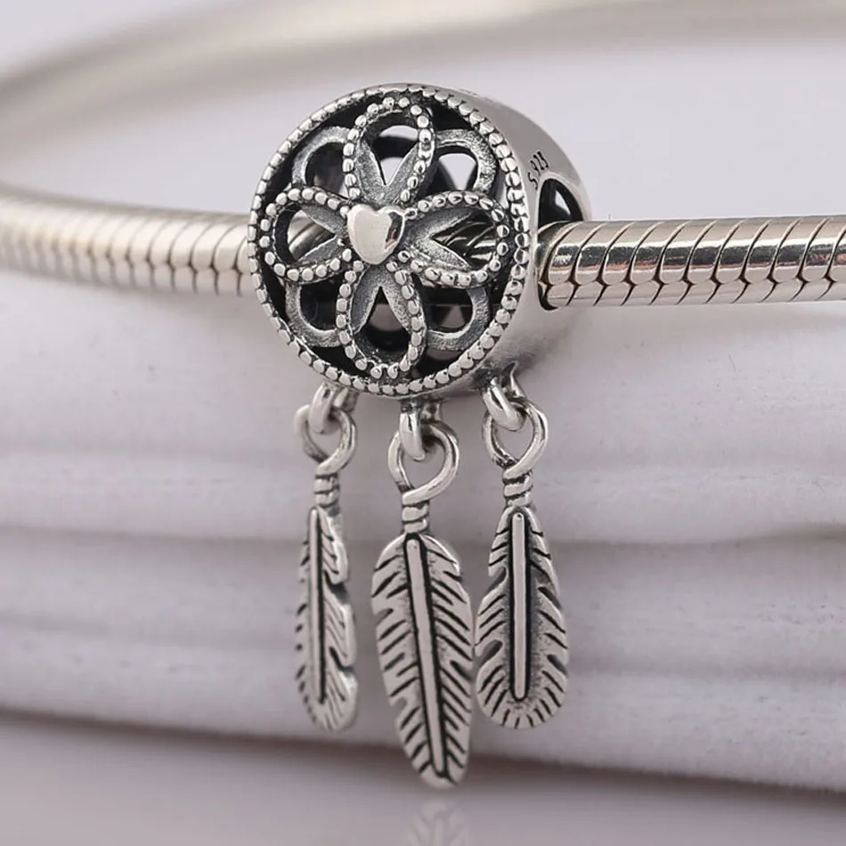 S925 кулон ажурная из бисера fit Pandora браслет бижутерия на духовную тематику Ловец